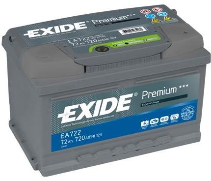 Baterie auto EXIDE EA722 Premium 12V 72AH, 730A