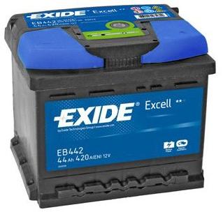 Baterie auto EXIDE EB442 EXCELL 12V 44AH, 420A Baterie auto EXIDE EB442 EXCELL 12V 44AH, 420A