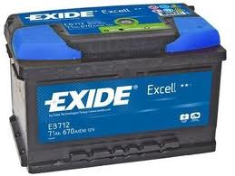 Baterie auto EXIDE EB712 EXCELL 12V 71AH, 670A