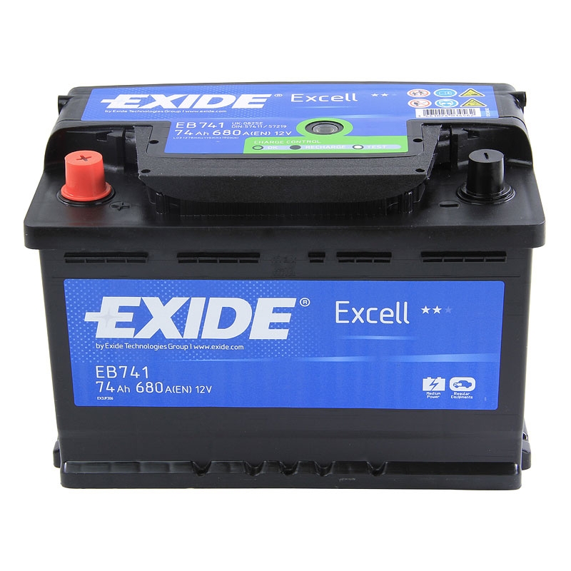 Baterie auto EXIDE EB741 EXCELL 12V 74AH, 680A