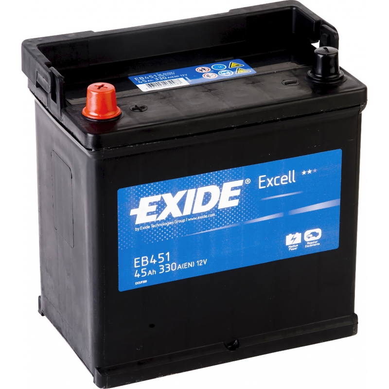 Baterie auto EB451 EXIDE EXCELL 12V 45AH, 330A