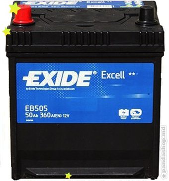 Baterie auto EXIDE EB505 EXCELL 12V 50AH, 360A