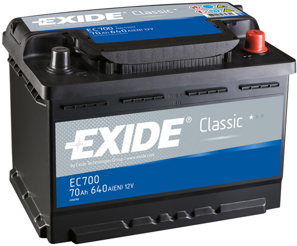 Baterie auto EXIDE EC700 CLASSIC 12V 70AH, 640A