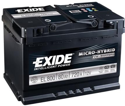 Baterie auto EXIDE EL800 ECM 12V 80AH, 720A