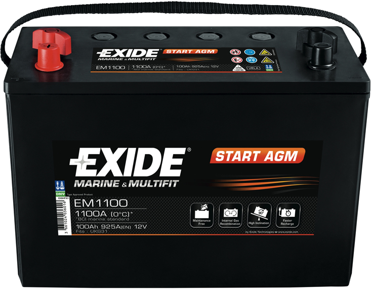 Baterie auto EXIDE EM1100 START AGM 12V 100AH, 925A