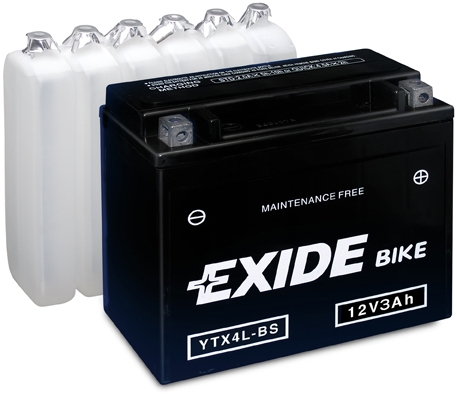 Baterie motocicleta EXIDE EBYTX4L-BS MAINTENANCE FREE 12V 3AH, 50A Baterie motocicleta EXIDE EBYTX4L-BS MAINTENANCE FREE 12V 3AH, 50A
