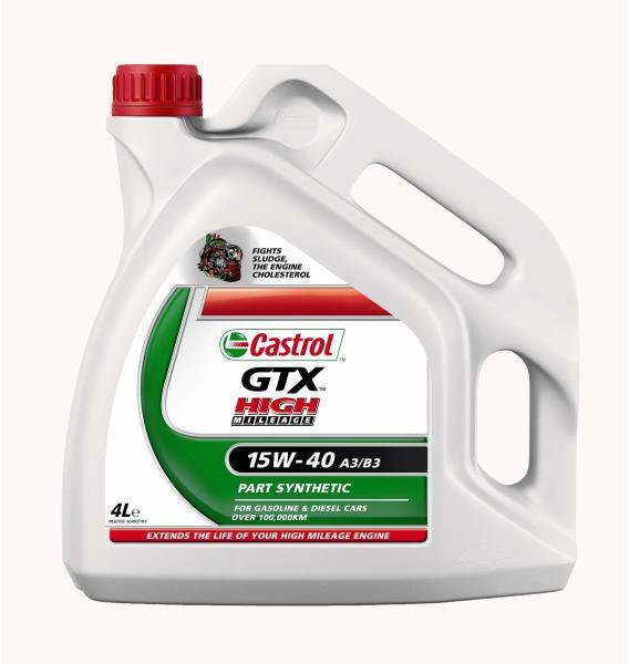 ULEI MOTOR CASTROL GTX HIGH MILEAGE 15W40 4L