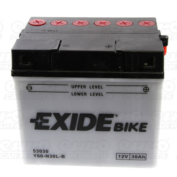 Baterie motocicleta EXIDE EBY60-N30L-B CONVENTIONAL 12V 30AH, 240A Baterie motocicleta EXIDE EBY60-N30L-B CONVENTIONAL 12V 30AH, 240A