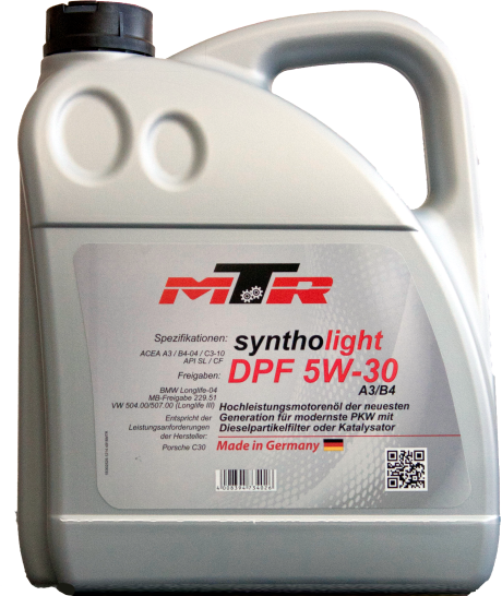 Ulei motor MTR Syntholight DPF 5W30 5L Ulei motor MTR Syntholight DPF 5W30 5L