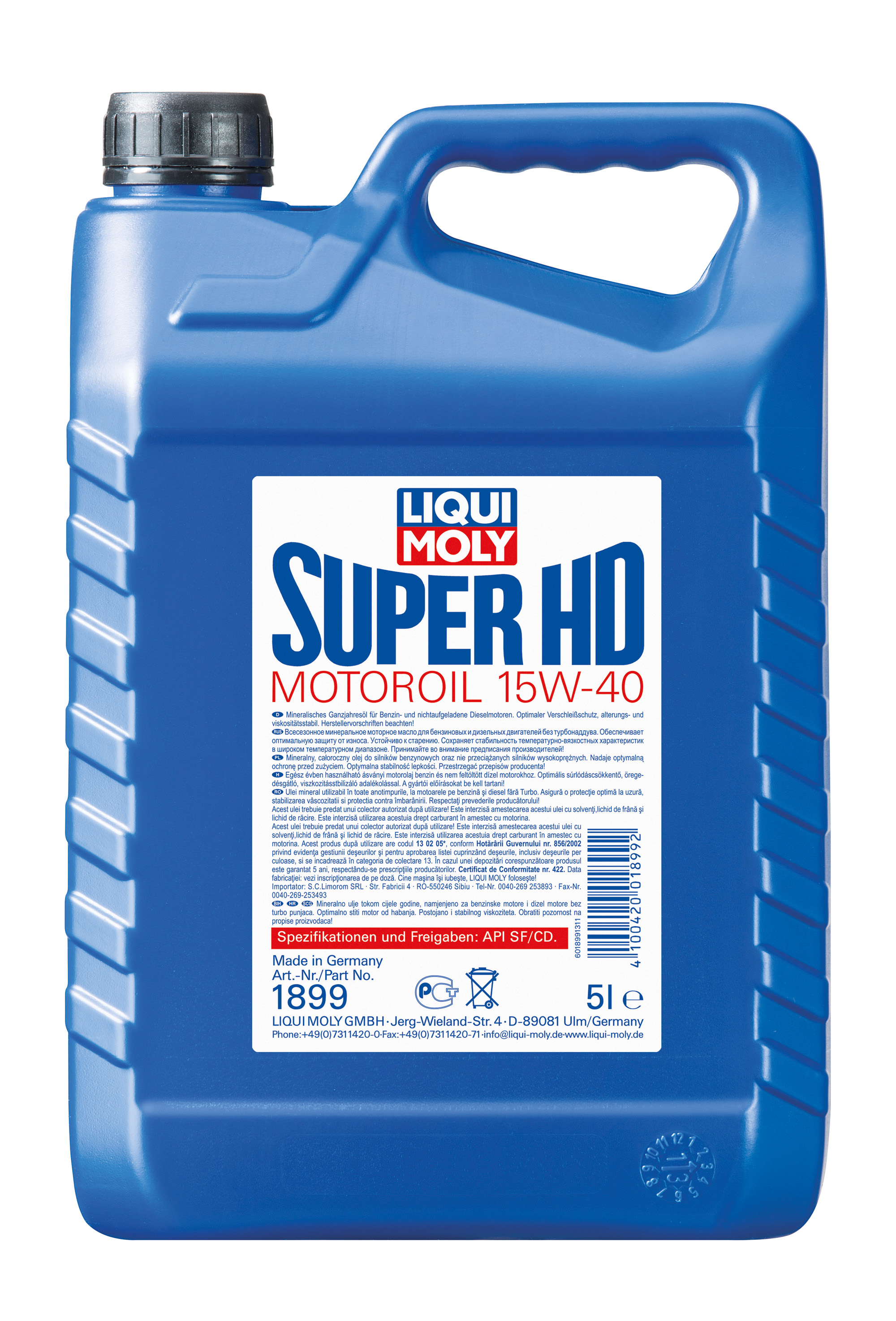 ULEI MOTOR LIQUI MOLY 1899 SUPER HD 15W40 5L