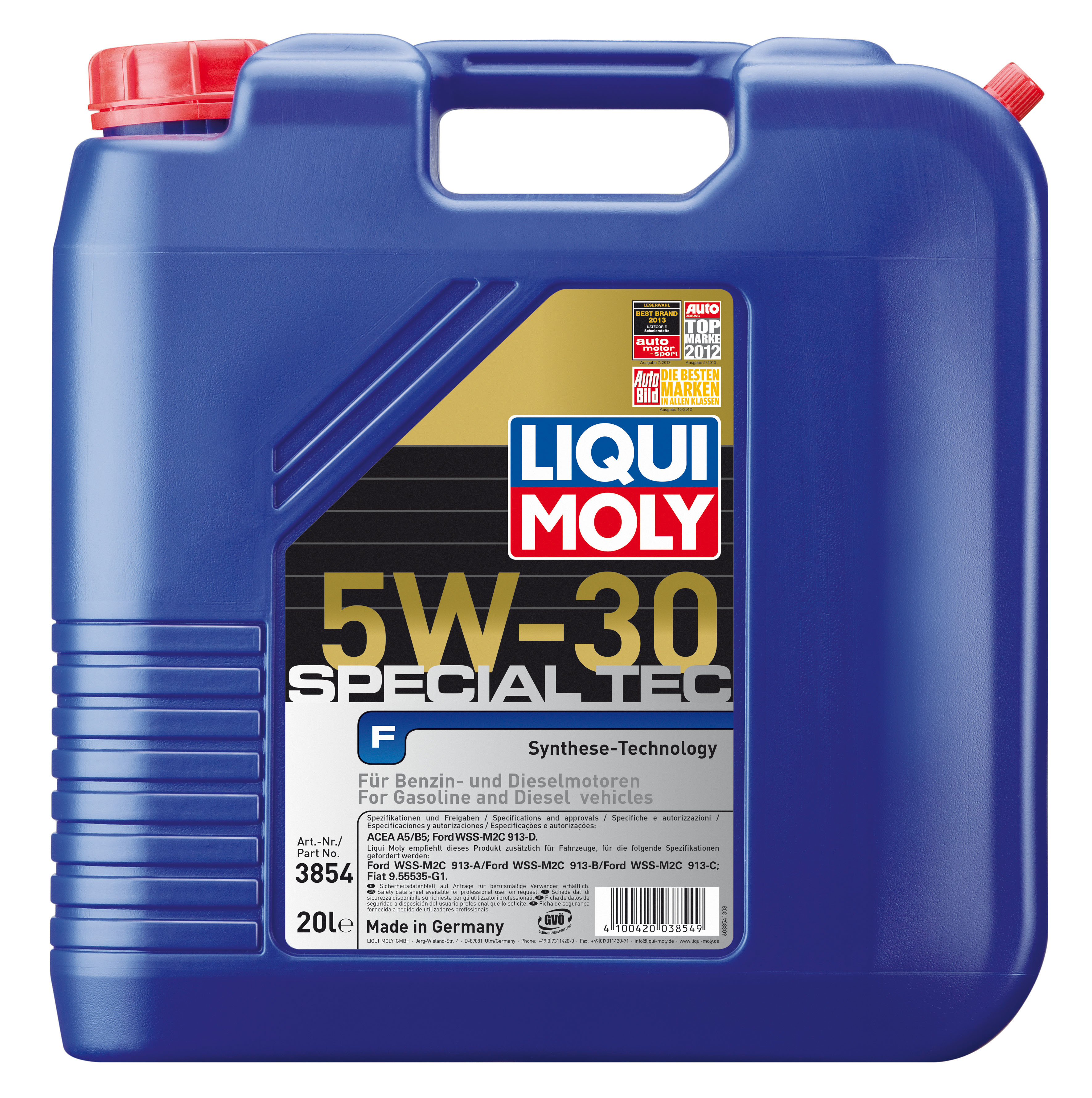 ULEI MOTOR LIQUI MOLY 3854 SPECIAL TEC F 5W30 20L