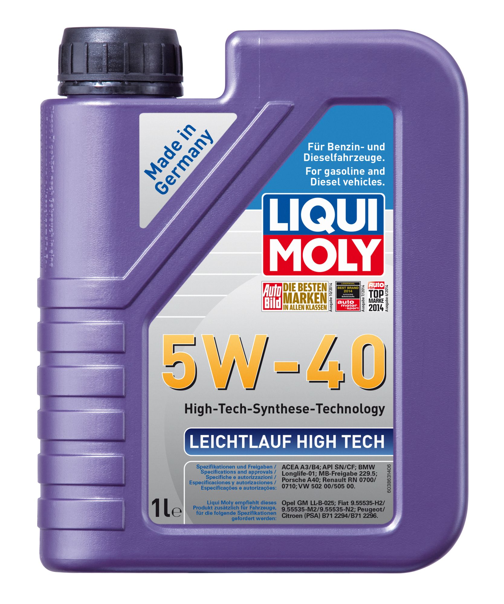 ULEI MOTOR LIQUI MOLY 3863 LEICHTLAUF HIGH TECH 5W40 1L