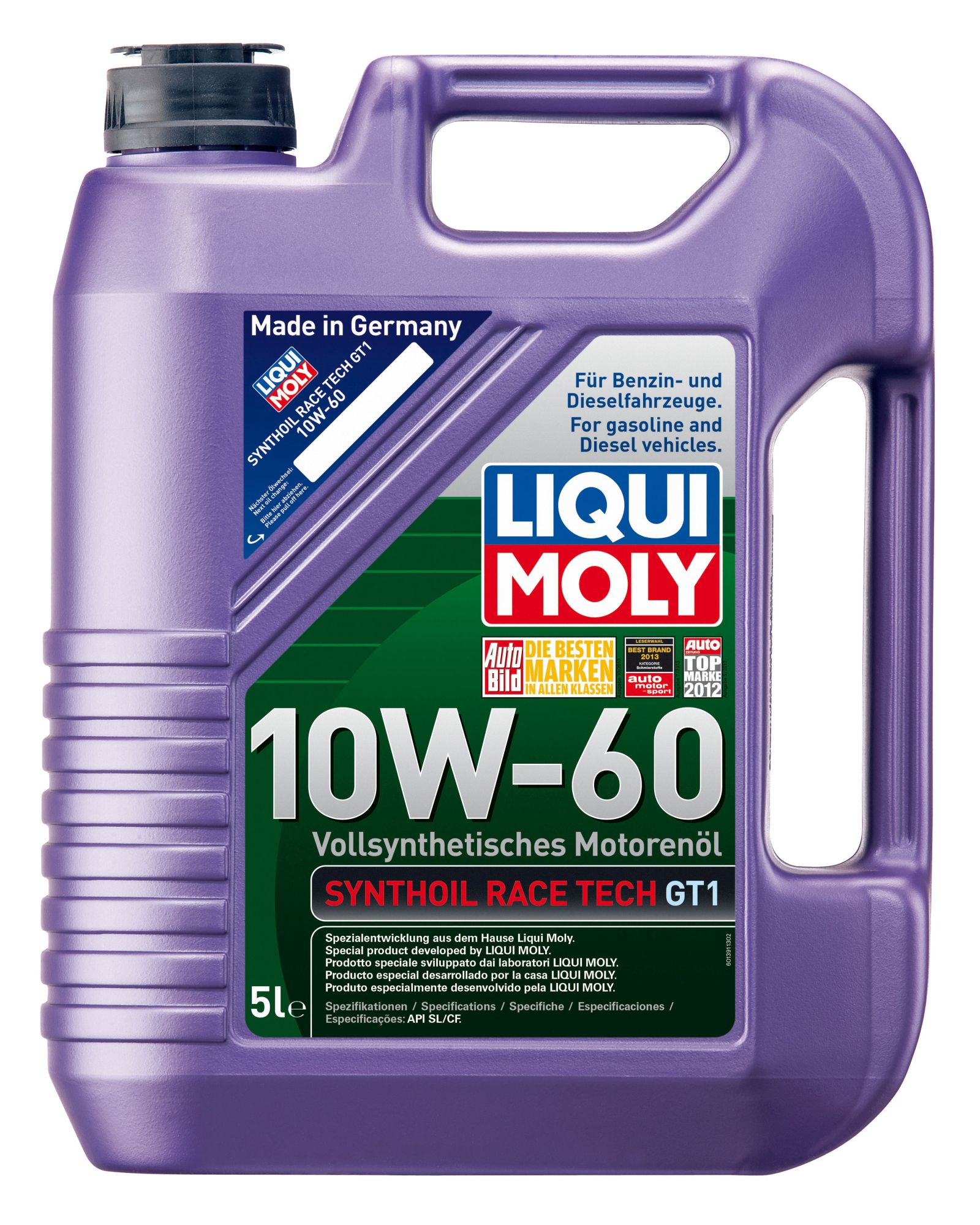 ULEI MOTOR LIQUI MOLY 1391 SYNTHOIL RACE TECH GT1 10W60 5L