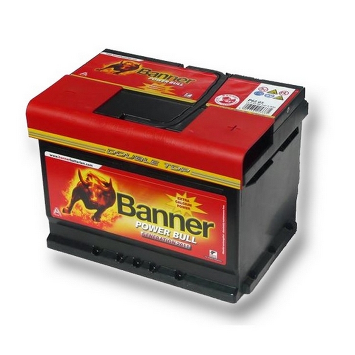 Baterie auto BANNER P62 19 POWER BULL 12V 62AH, 550A Baterie auto BANNER P62 19 POWER BULL 12V 62AH, 550A