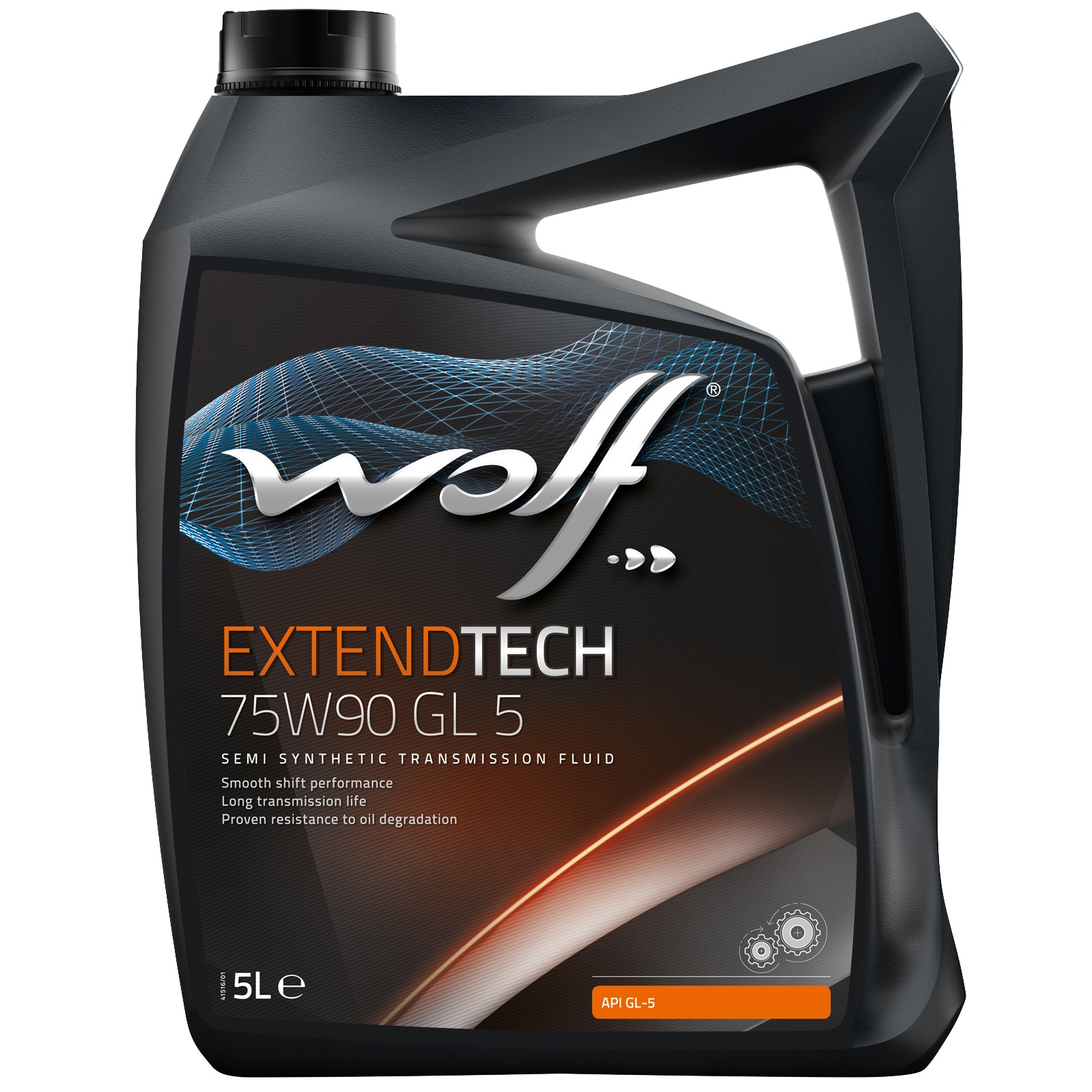 Ulei pentru cutie viteze manuala Wolf Extendtech GL 5 75W90 5L Ulei pentru cutie viteze manuala Wolf Extendtech GL 5 75W90 5L