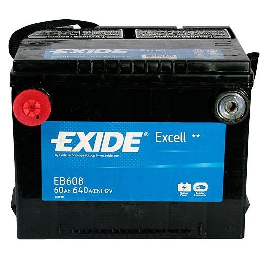 Baterie auto EXIDE Excell EB608 12V 60AH, 640A