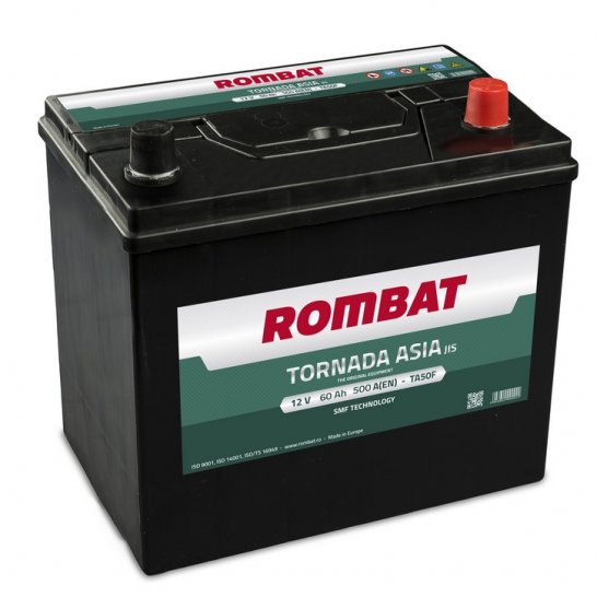 Baterie auto ROMBAT TORNADA ASIA DM 12V 60AH, 500A Baterie auto ROMBAT TORNADA ASIA DM 12V 60AH, 500A