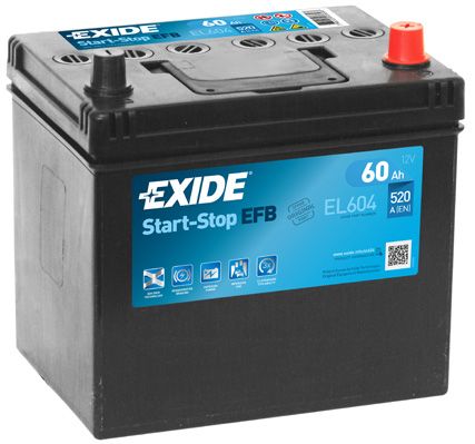 Baterie auto EXIDE EL604 EFB 12V 60Ah, 520A