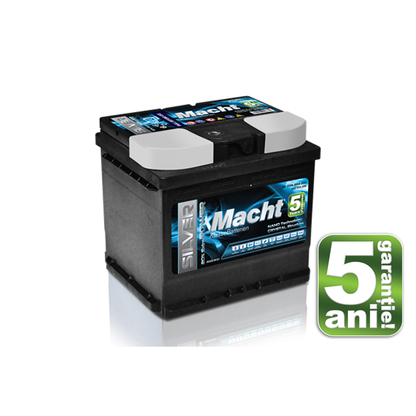 Baterie auto MACHT 25873 SILVER POWER 12V 55AH 560A - 5 ANI GARANTIE Baterie auto MACHT 25873 SILVER POWER 12V 55AH 560A - 5 ANI GARANTIE