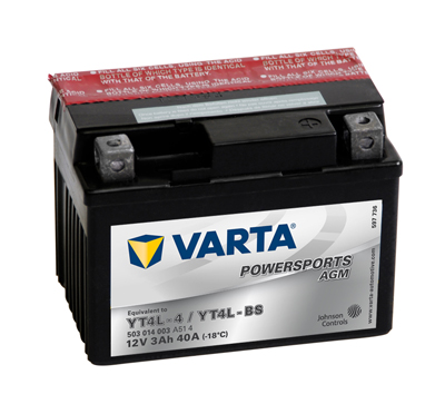 Baterie motocicleta VARTA 503014003A514 Funstart AGM YT4L-BS 12V 3AH, 40A Baterie motocicleta VARTA 503014003A514 Funstart AGM YT4L-BS 12V 3AH, 40A