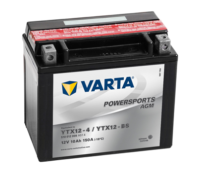 Baterie motocicleta VARTA 510012009A514 Funstart AGM YTX12-BS 12V 10AH, 150A Baterie motocicleta VARTA 510012009A514 Funstart AGM YTX12-BS 12V 10AH, 150A