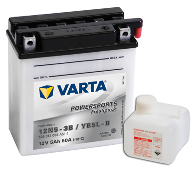 Baterie motocicleta VARTA 505012003A514 Funstart Freshpack YB5L-B 12V 5AH, 60A