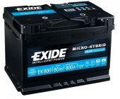 Baterie auto EXIDE EK800 AGM 12V 80AH, 800A